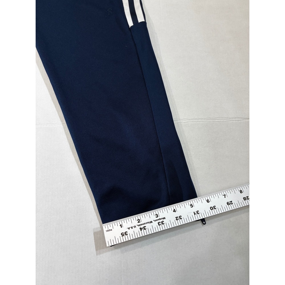 Adidas Tiro Track Pants Womens M Navy Blue Excellent AEROREADY Mesh Stripe Zip - Picture 9 of 10
